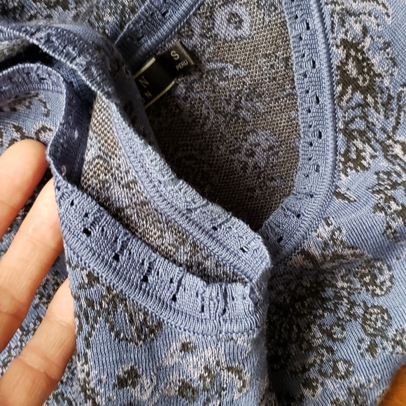 Peruvian Collection sheath knit midi blue dress - Picture 9 of 10